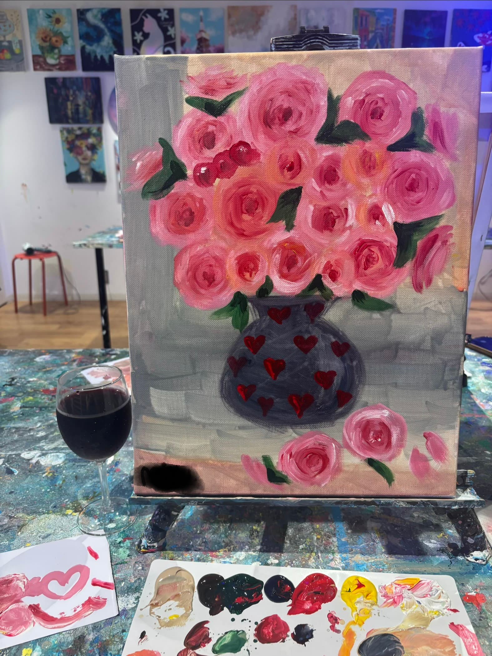 東京畫畫體驗推薦｜Artbar Tokyo・喝酒作畫的大人藝術體驗🎨